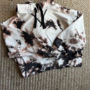 Rylee + Cru PLAY Tie-Dye hoodie - Black and Brown